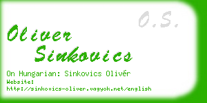 oliver sinkovics business card